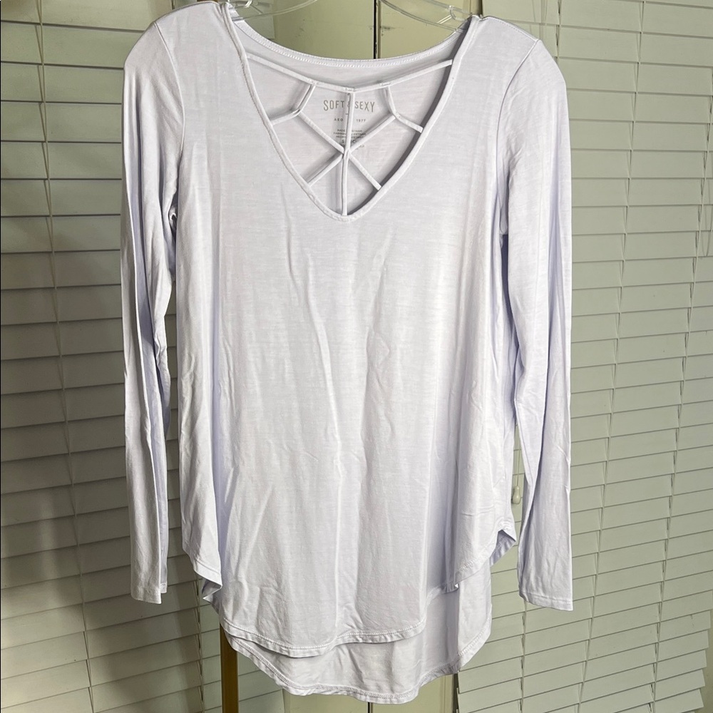Hollister Soft Sexy White Long Sleeve Tee